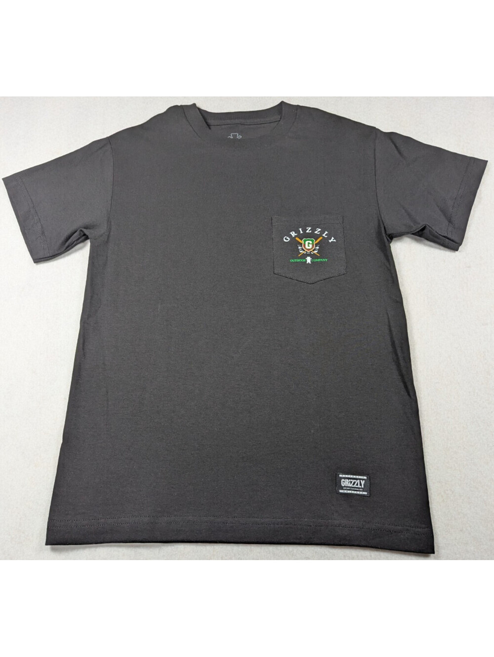 Grizzly - Outdoor Company - Black Classic Tee / T-Shirt - Size: S